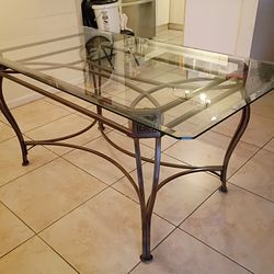 Dining room glass table.