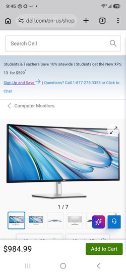 DELL ULTRA SHARP 34 CURVED THUNDERBOLT HUB MONITOR