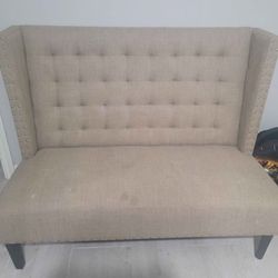 High-Back Tufted Settee — $50