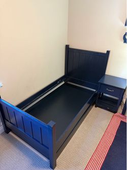 Pottery Barn Twin Bed with Trundle and Nightstand