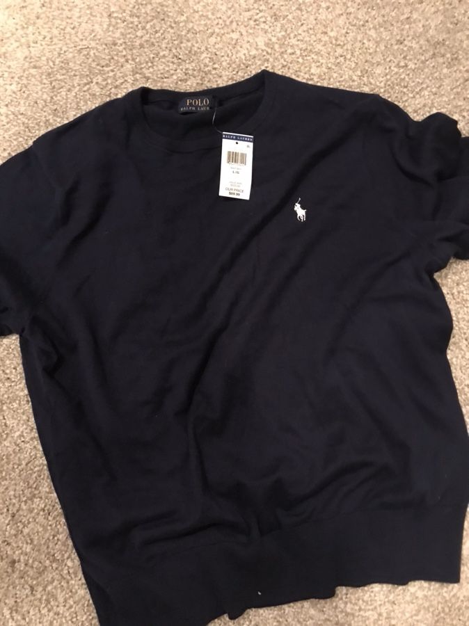 2 Merino wool crew neck polo sweaters