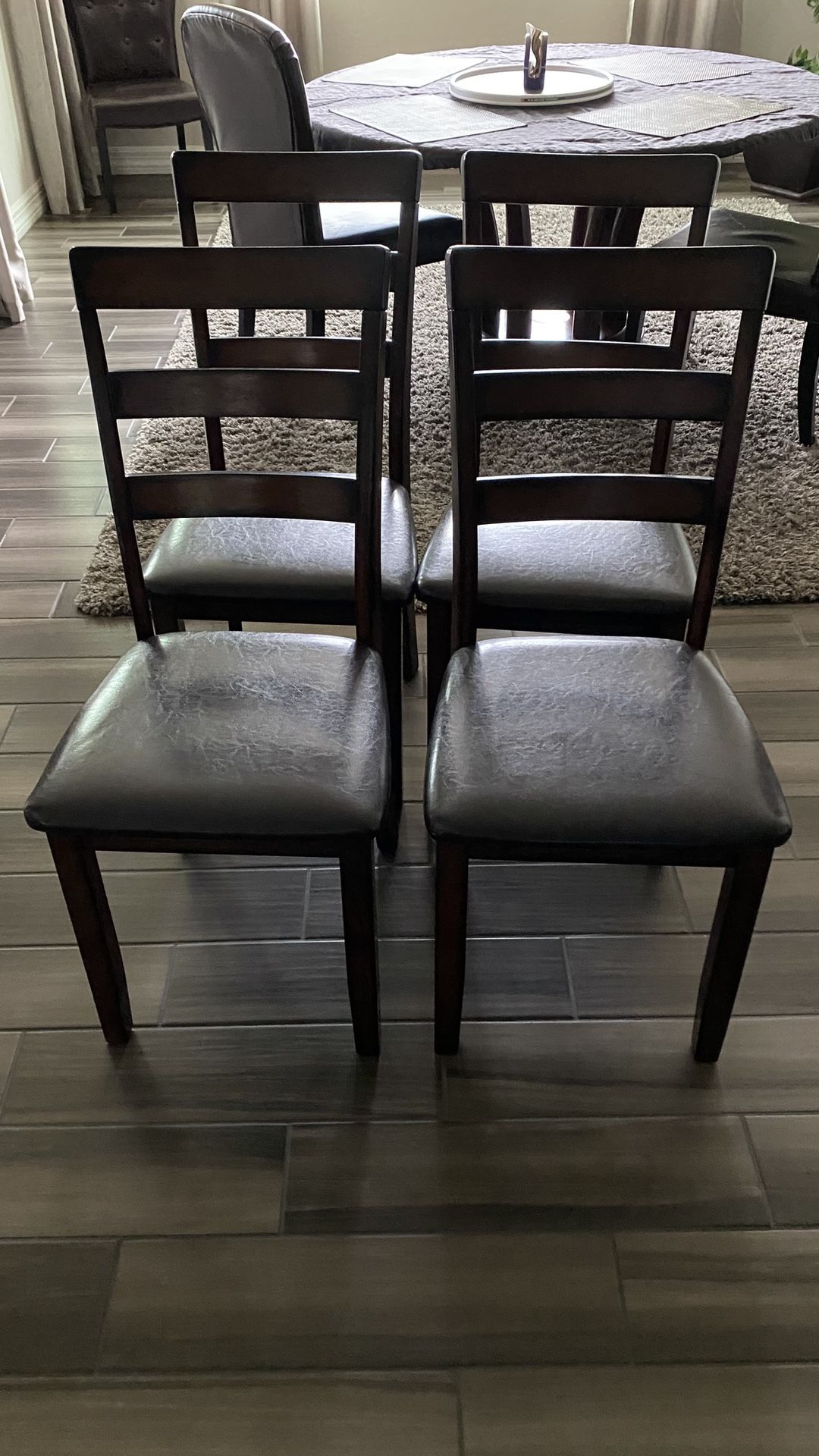 4 Wood Dining Chairs