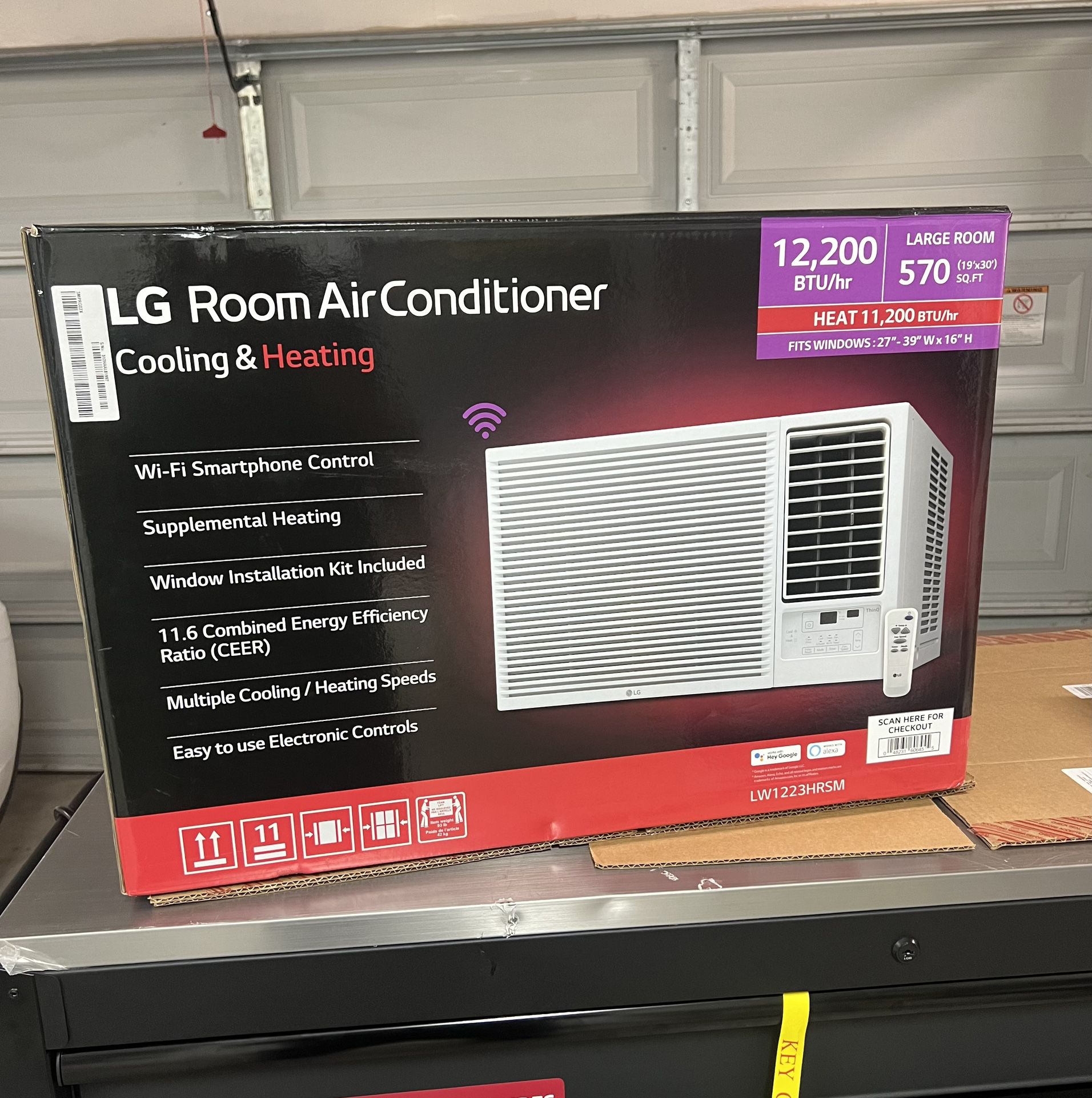 NEW LG window air conditioner with heater 12,200 BTU