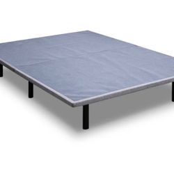 Brand New Package Deal: queen, size 14 inch gel mattress and brand new queen upholstered, gray, heavy duty, bedframe, platform style 14 in Off ground