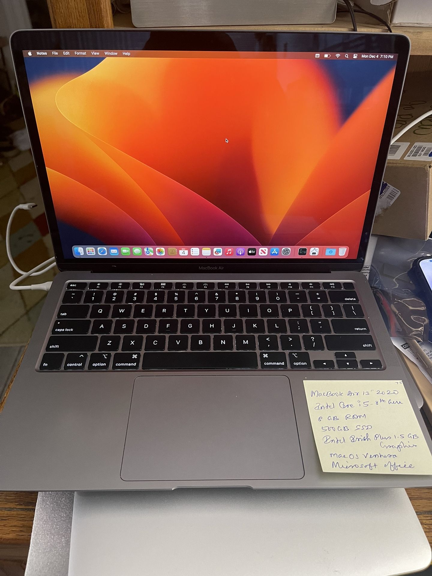 MacBook Air 13” 2020 Retina, Intel Core i5 8th Gen, 8GB Ram,500GB