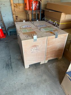Two Large Wooden Shipping Crates