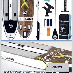 Inflateable Paddleboard 12’5” Mahi Mahi Wood Grain
