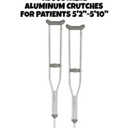 LIKE NEW, ADJUSTABLE ALUMINUM CRUTCHES 