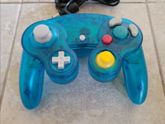 GameCube Controller - Transparent Teal Blue