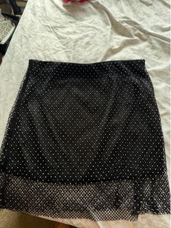 Black sequin skirt