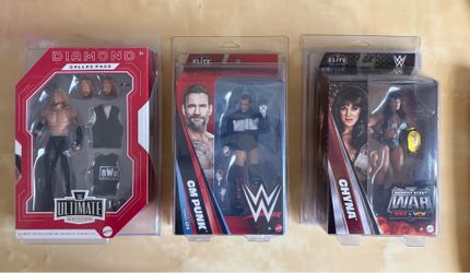 WWE Mattel figure lot w/ cases