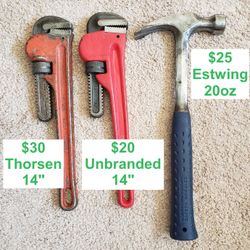 Tools - Hammer and Pipe Wrenches