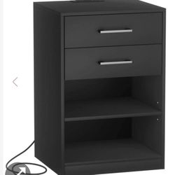 Irontar Nightstands With Charging Station, 2 Drawers Side Table With USB Port And Outlets, 