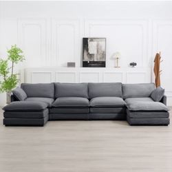 Sectional Sofa With 2 Ottomans And Dinning Table With (4) Chairs 