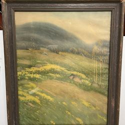 Framed Gustave Wiegand Green Pasture Artwork
