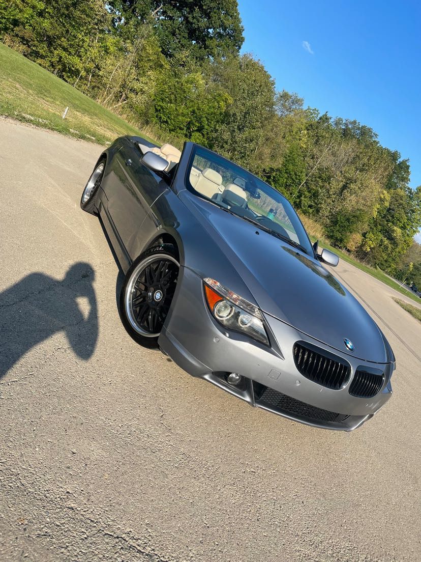 I have this beautiful bmw 645ci convertible perfect car for the summer very fun car and strong v8 in it 4.4l N/A  it needs small things windshield is 