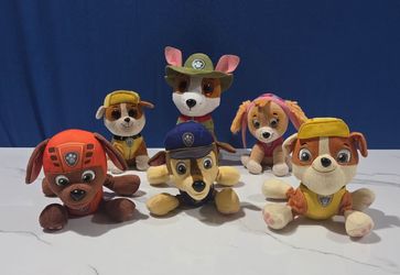 Lot of 6 Paw Patrol Small Plushies