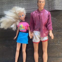 1968 Mattel Ken Doll Y 1987 Barbie Doll