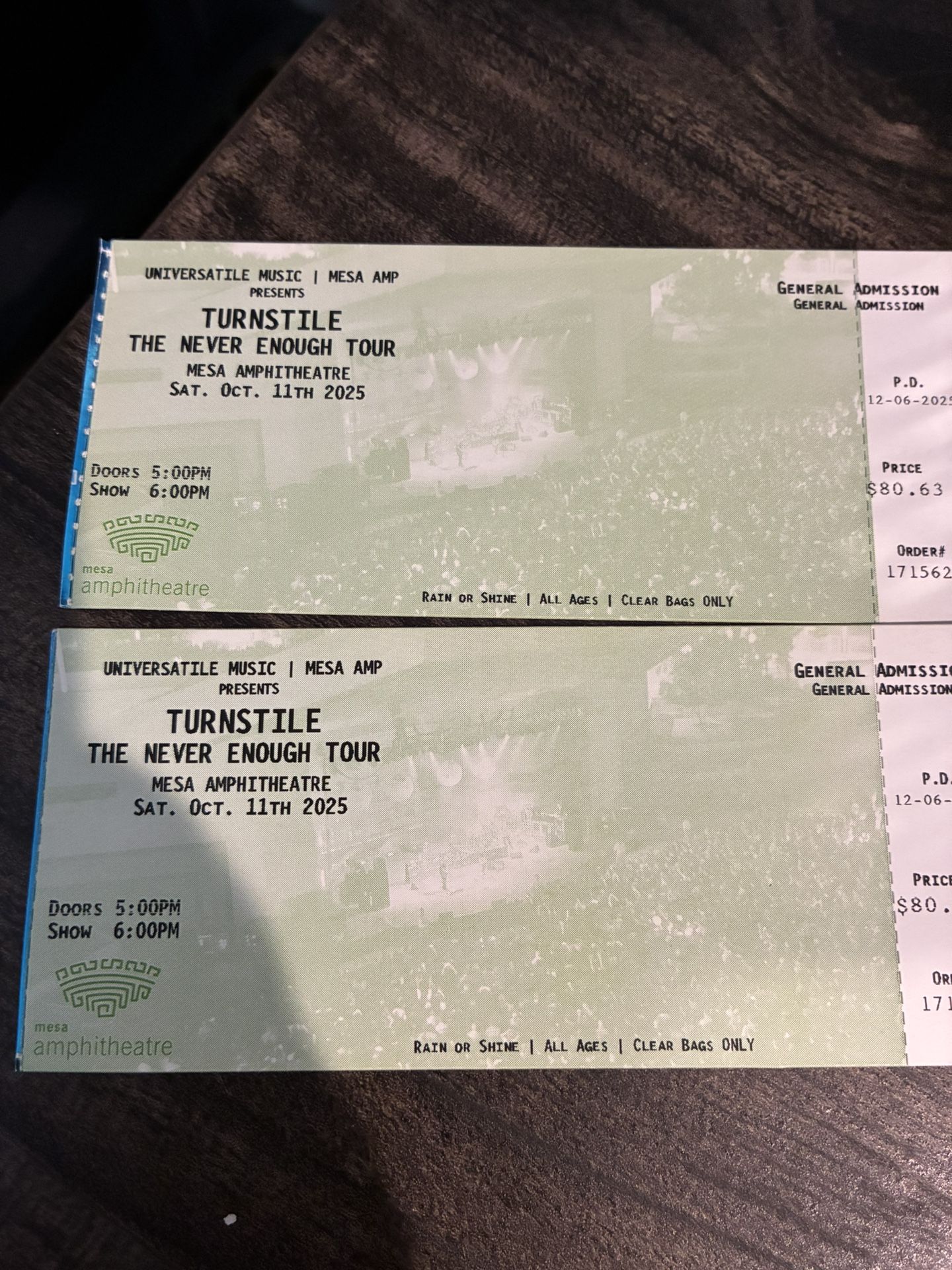 TWO Turnstile Tickets TONIGHT