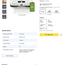 Brand New In Box iRobot Bluetooth App Controlled Mop