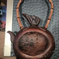 Antique Chinese Wooden Tea Kettle 