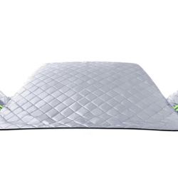 Car Windshield Snow Cover Ice Cover with 4 Layers Protection, Waterproof Sunshade Universal Fit Most Car, SUV, Truck, Van