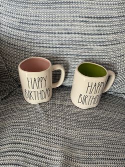 Rae Dunn birthday mugs