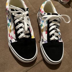 Colorful checkered vans