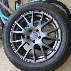 New 225x60R17 Tire And Rim All Weather, With Lug Bolts And Socket 