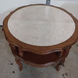 Vintage Mersman  2 Tier Marble Top Table
