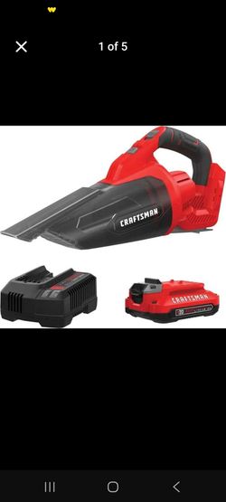 CRAFTSMAN V20 Cordless Hand Vacuum, 45 CFM, 2 Stage Filtration System with Filter, Battery and Charg
