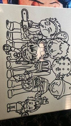 Hand Drawn Horror Character Canvas