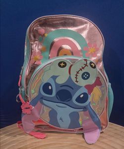 Disney Lilo & Stitch Girls 17" Iridescent Rainbow Scrump Backpack