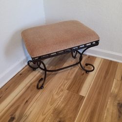 Wrought Iron Stool/fabric Cloth Top