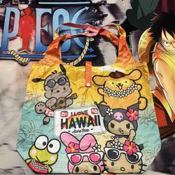 Sanrio I Love Hawaii Hello Kitty My Melody Kuromi Keroppi Tote Bag