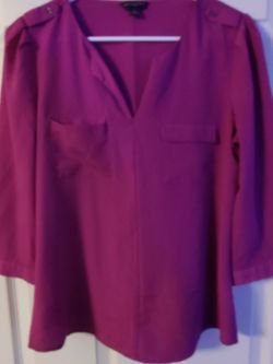 Magenta Banana Republic 3/4 Sleeve Blouse - Size Medium