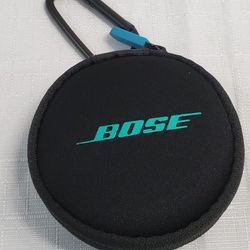 Bose Earbuds Carrying Case - Padded with zipper and metal Carabiner.