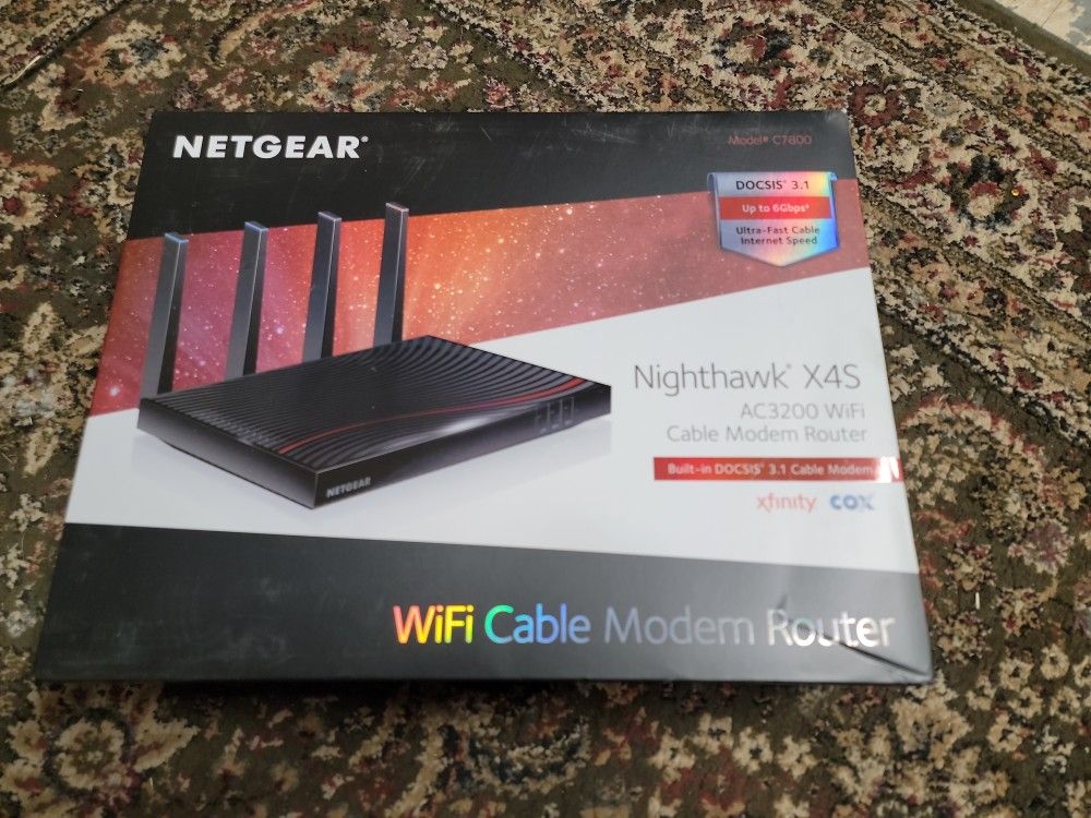 Nighthawk X4S AC3200 WiFi Cable Modem Router