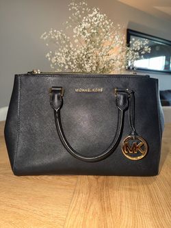 Michael Kors Black Saffiano Leather Satchel