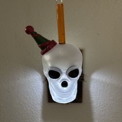Halloween Christmas Party Skeleton Bath & Body Works Wallflower holder and Nightlight w/bubble bulb