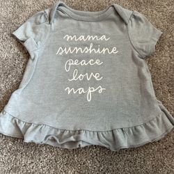 Baby Girl Grey Shirt (3-6m)