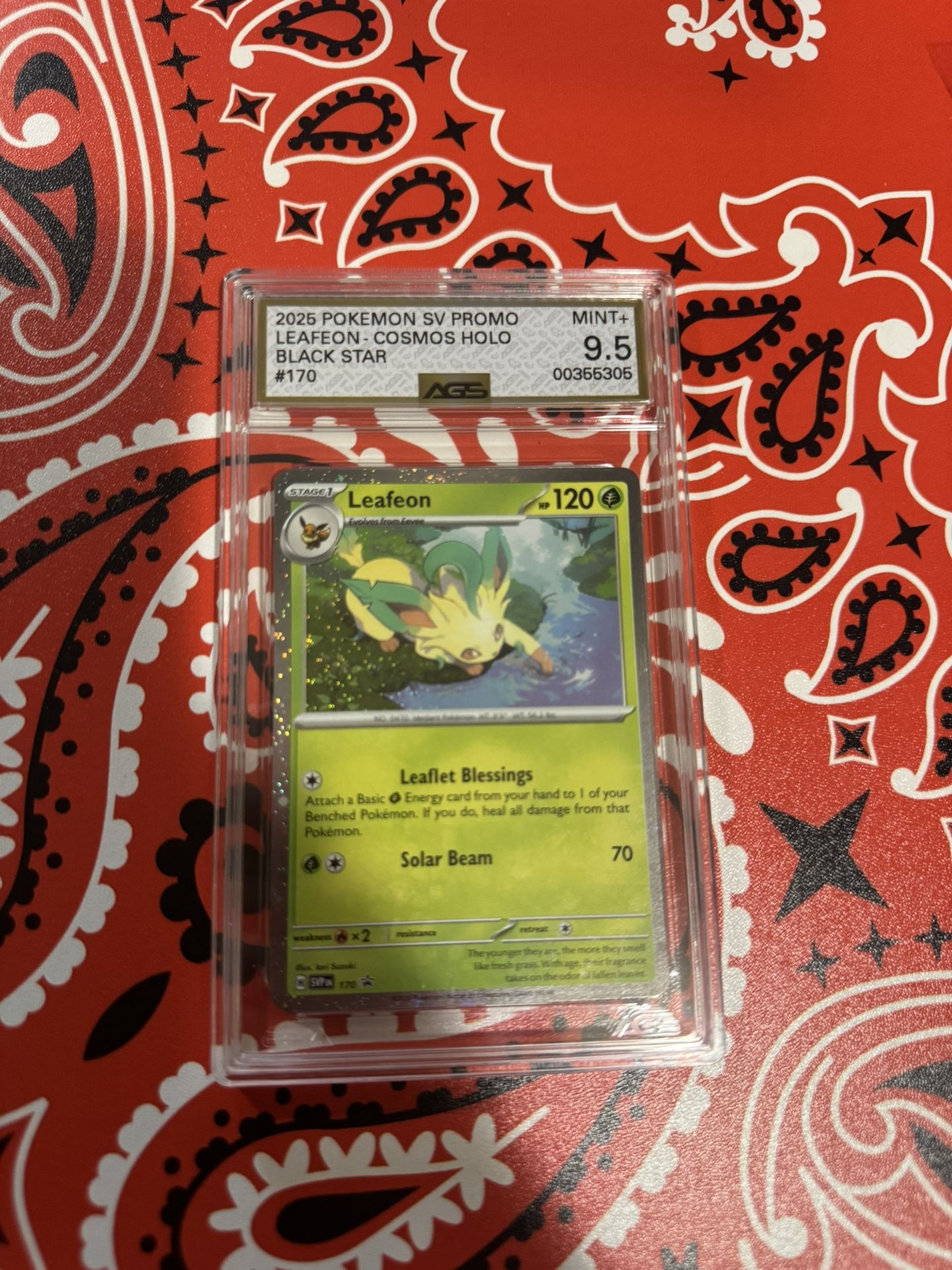 Pokemon Leafeon #170 Black Star Promo AGS 9.5