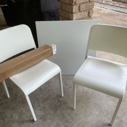 White Dining Table With 2 Chairs