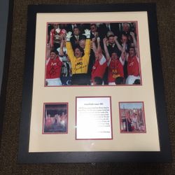 Arsenal 1997/98 Double Winners | Framed Photo Hand Signed by 3 Players | Adams, Seaman, Winterburn