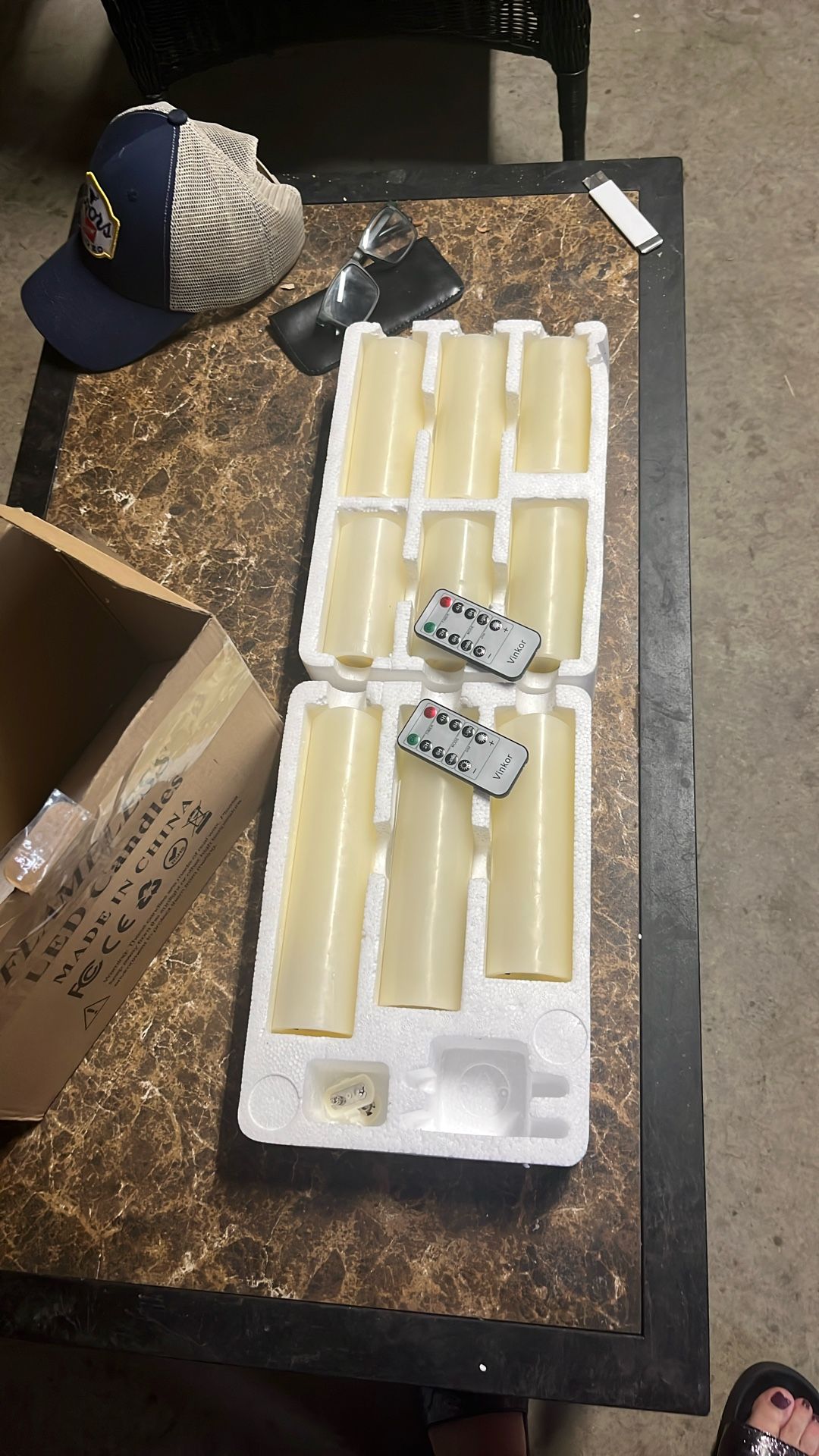 9 Flameless Candles With 2 Remotes