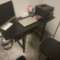 Black Desk With Chair