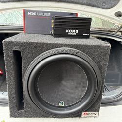 Must hear 12"Massive Audio 1,400w sub in ported box and Kong audio 600.1D mono amp