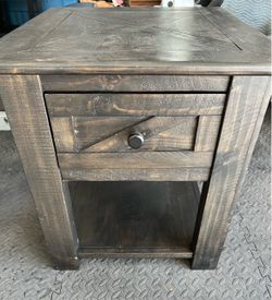 End table solid wood