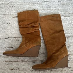 Salvatore Ferragamo suede wedges boots Size 8