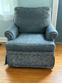 Blue Upholstered Armchair - $65 OBO